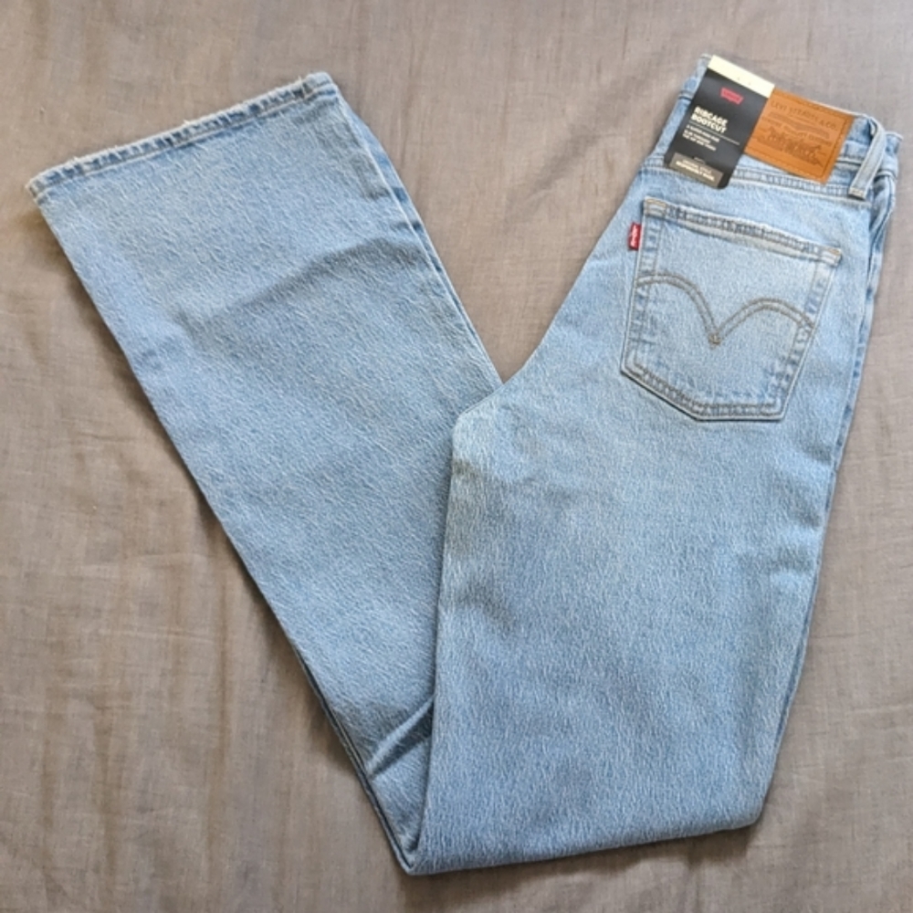 Levi's Ribcage High Rise Bootcut Jeans Samba Tango Light - Picture 2 of 10